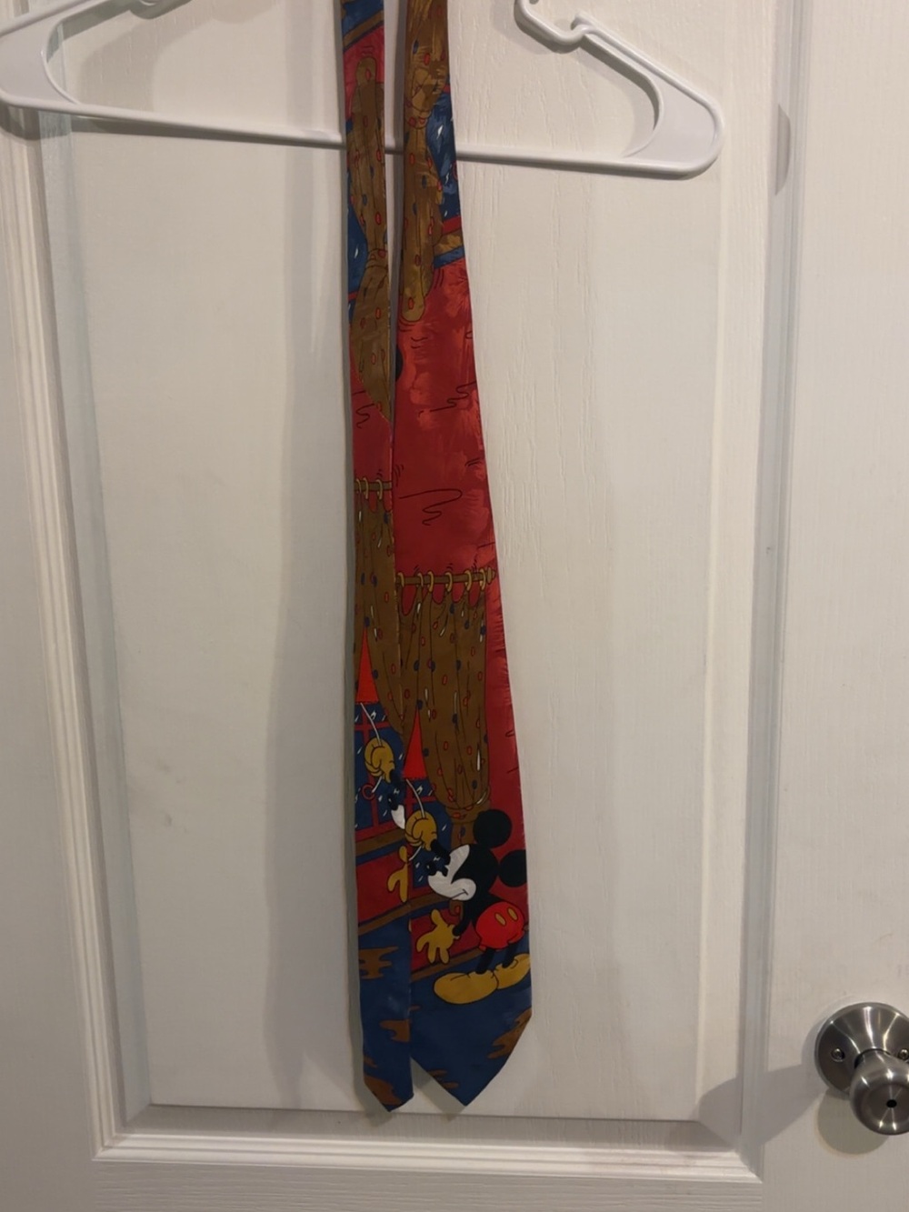 Vintage Red Mickey Mouse Graphic Necktie